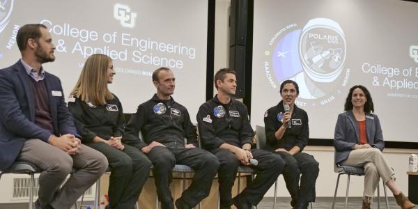 Panel of Polaris crew members and 񱦵 researchers talk at a campus event